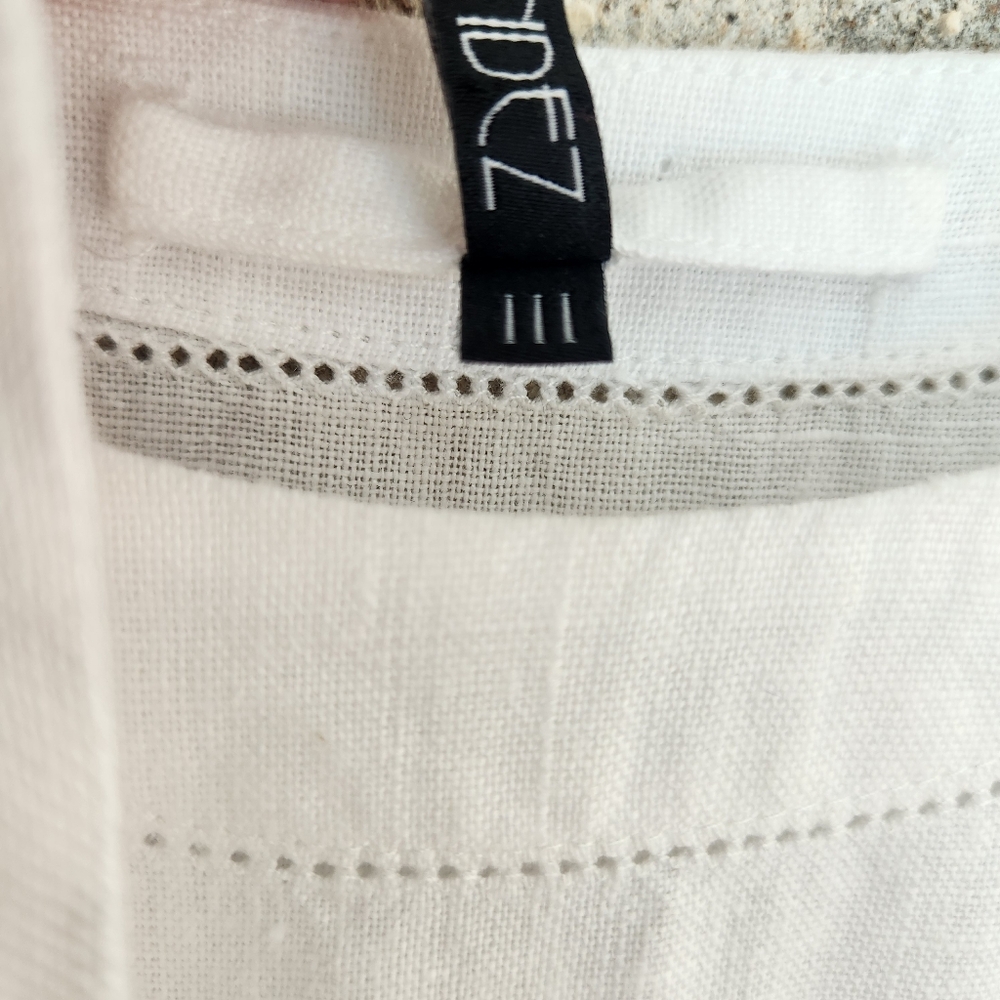 Lisa Marie Fernandez Linen Ric Rac Mini Dress - Picture 7 of 8